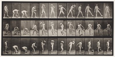 317. tányér. 70 font súlyú szikla felemelése alkotó: Eadweard Muybridge