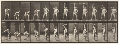 320. tányér. 50 font súlyú súlyzó felemelése alkotó: Eadweard Muybridge