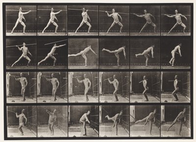 361. tábla Lándzsadobás, 1872-1885 alkotó: Eadweard Muybridge