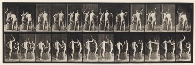 375. tábla. Kovácsok, két modell, kalapácsozás üllőn alkotó: Eadweard Muybridge