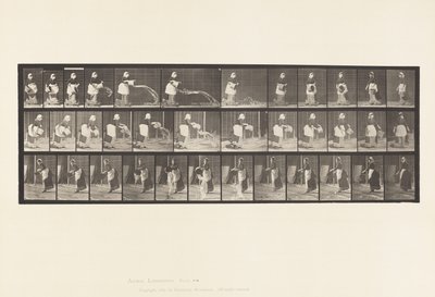 404. tábla.Vödör víz ürítése, 1885 alkotó: Eadweard Muybridge