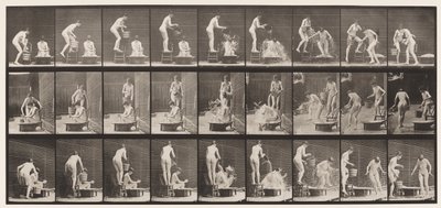 408. tábla. Két modell alkotó: Eadweard Muybridge