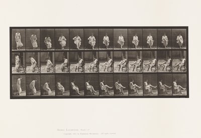 Tányér 417. WC; Ülés és harisnya felhúzása alkotó: Eadweard Muybridge