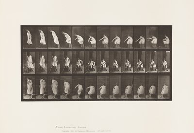 Tányér 423. WC; Csizma felvétele és felemelkedés a székből alkotó: Eadweard Muybridge
