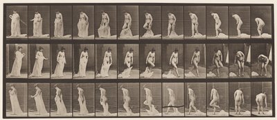 Tányér 430. WC; Ruházat levetkőzés, 1872-1885 alkotó: Eadweard Muybridge