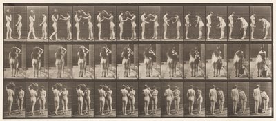 447-es tányér. Két modell, 9 db Víz-korsó vétele a válláról 10 db alkotó: Eadweard Muybridge