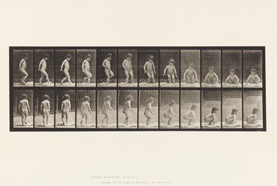 476. tányér.Gyermek, leül a földre alkotó: Eadweard Muybridge