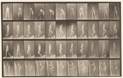 tábla 486. A, Gyeptenisz; B, Ascending a Step;, 1872-1885 alkotó: Eadweard Muybridge