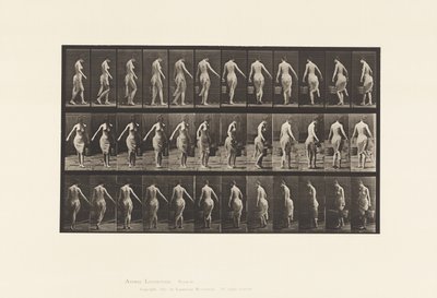 50. tányér. Séta, vödör cipelése alkotó: Eadweard Muybridge