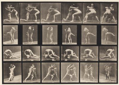 tábla 520. A, 98 és 100 Birkózás; B, 98 és 100 birkózás alkotó: Eadweard Muybridge
