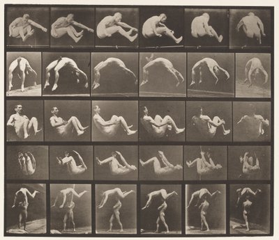 tábla 522. A, 97 Ugrás; B, 98 Handspring; C, 98 Somersault alkotó: Eadweard Muybridge