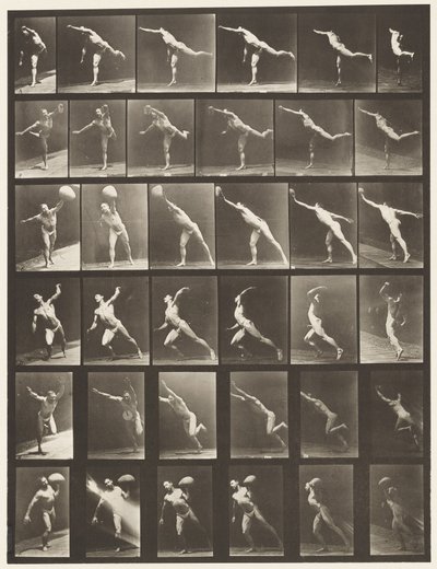 tábla 523. A, Ütés; B, dobókorong; alkotó: Eadweard Muybridge
