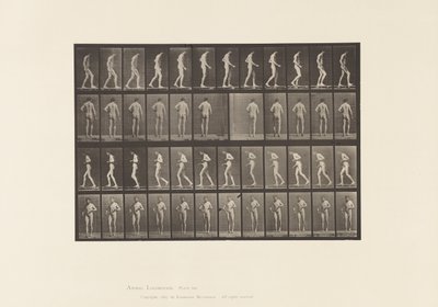 548. tábla.Laterális szklerózis; A,B, Séta, 1885 alkotó: Eadweard Muybridge