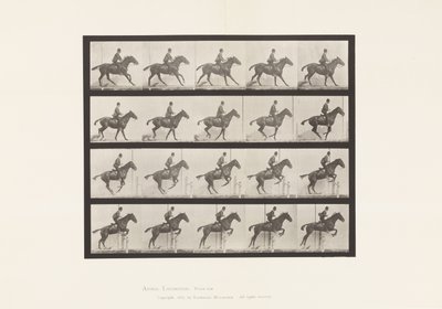 636. tábla Gátugrás; Nyereg; Felkészülés az ugrásra alkotó: Eadweard Muybridge