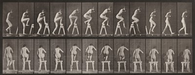 178. tábla. Fellépés egy bakra és átlépés rajta alkotó: Eadweard Muybridge