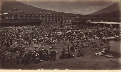 Plaza és az Alkirályi Palota – Antigua de Guatemala alkotó: Eadweard Muybridge