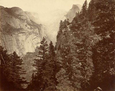 Tenaya-kanyon Union Pointból, a Yosemite völgyéből alkotó: Eadweard Muybridge