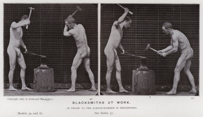 Mozgó emberalak: Kovácsok munkában alkotó: Eadweard Muybridge
