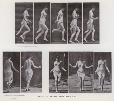 Az emberi alak mozgásban: Válogatott fázisok az 53-as sorozatból (f/w fotó) alkotó: Eadweard Muybridge