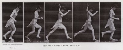 Mozgó emberalak: Válogatott fázisok az 54-es sorozatból (f/w fotó) alkotó: Eadweard Muybridge