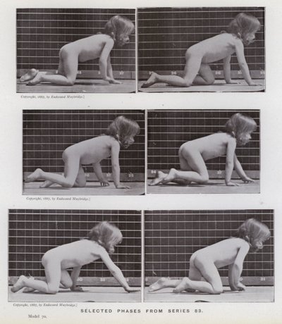 Mozgó emberalak: Válogatott fázisok a 83-as sorozatból (f/w fotó) alkotó: Eadweard Muybridge