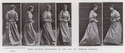A mozgásban lévő emberi alak: A megfordulás néhány fázisa (f/w fotó) alkotó: Eadweard Muybridge