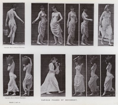 Az emberi alak mozgásban: a mozgás különböző fázisai (f/w fotó) alkotó: Eadweard Muybridge
