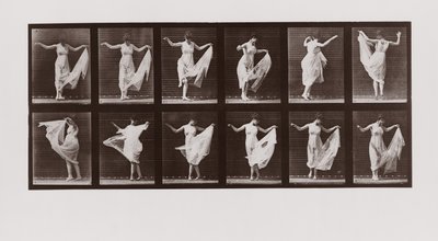 Táncoló nő, 107-es tányér az Animal Locomotion-ból, 1887 alkotó: Eadweard Muybridge