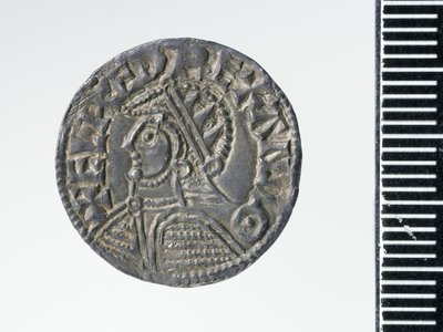 Penny of Æthelred II, londoni pénzverde, 978 (ezüst) (a 3706819 előlapja) alkotó: Ealdgar Ealdgar