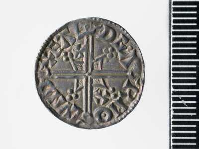 Penny of Æthelred II, londoni pénzverde, 978 (ezüst) (3706818 hátoldala) alkotó: Ealdgar Ealdgar
