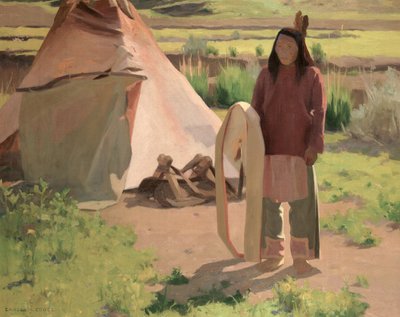 Klikitat Warrior, 1898 körül (olaj, vászon) alkotó: Eanger Irving Couse