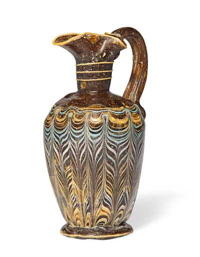 Görög magformázott oenochoe, Kr.e. 2.–1. század (festett üveg) alkotó: Eastern Mediterranean School