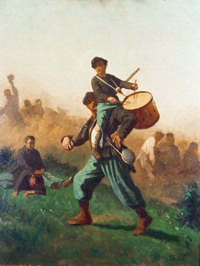 Tanulmány a sebesült dobos fiúnak alkotó: Eastman Johnson
