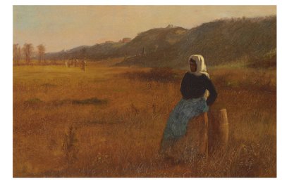 A nap zárásakor, 1878-80 körül (olaj a fedélzeten) alkotó: Eastman Johnson
