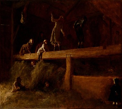 A Szénapadlásban, 1878 körül alkotó: Eastman Johnson