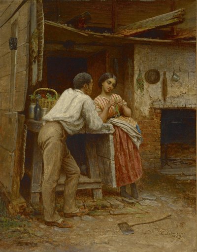 Déli udvarlás alkotó: Eastman Johnson