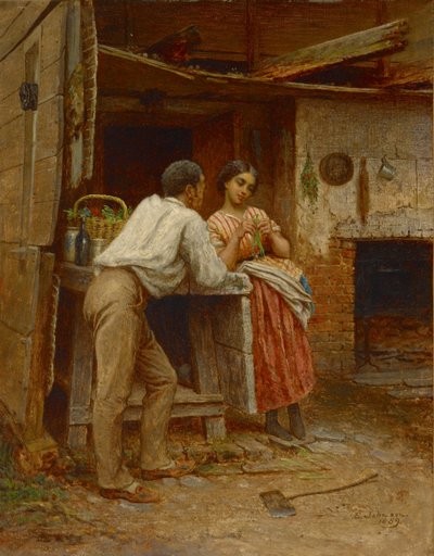 Déli udvarlás, 1859 alkotó: Eastman Johnson