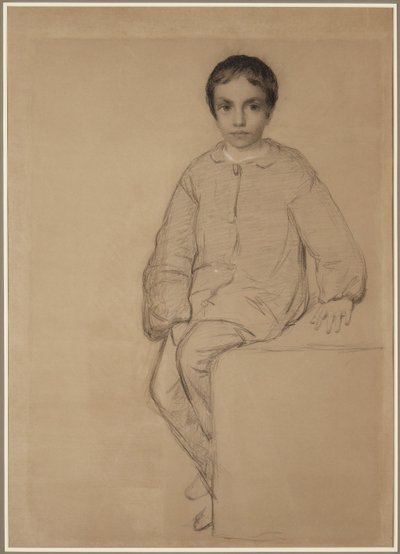 Ülő kisfiú alkotó: Eastman Johnson