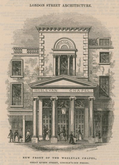 A Wesleyan-kápolna új homlokzata, Great Queen Street, Lincoln
