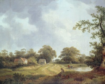 Suffolk táj (olaj, vászon) alkotó: Ebenezer Tull