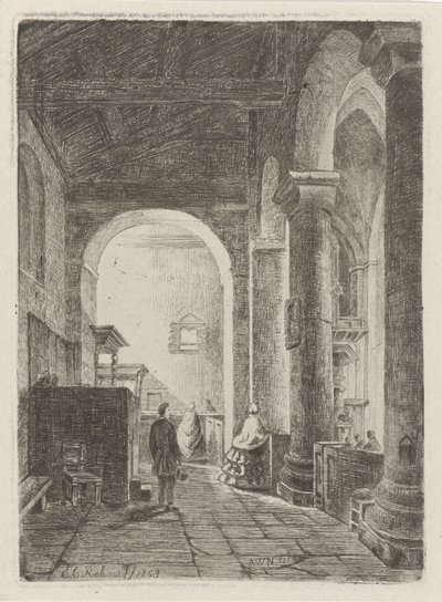 Egy templom belseje alkotó: Eberhard Cornelis Rahms