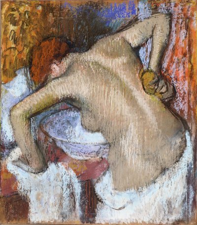 A hátát nyalogató nő alkotó: Edgar Degas