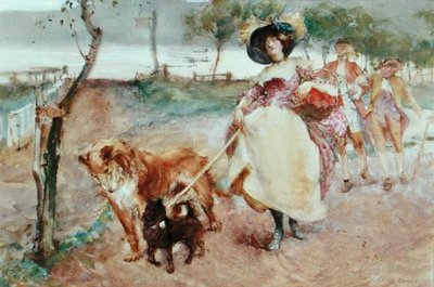 Egy lendületes kirándulás (akvarell és gouache, ceruza papíron) alkotó: Edgar Bundy