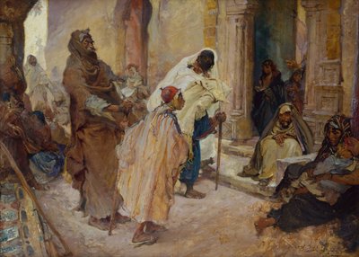 A Wali ajtajában (olaj, vászon) alkotó: Edgar Bundy