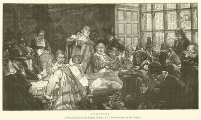 Puritánok (metszet) alkotó: Edgar Bundy