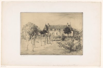 Kilátás egy ház melletti kertre La maison d