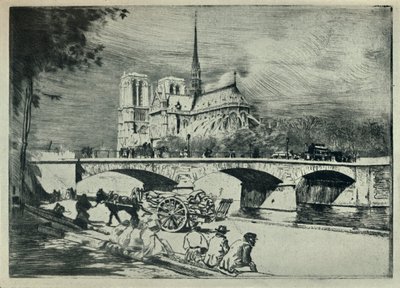 A Notre Dame apszisa, 1915 alkotó: Edgar Chahine