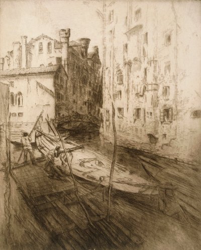 A velencei zsidó gettó, 1906. alkotó: Edgar Chahine
