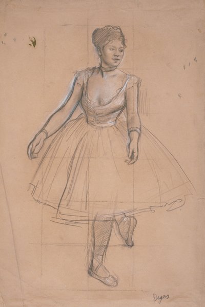 Egy balett-táncos, szemben háromnegyed részre, 1872-73 körül alkotó: Edgar Degas