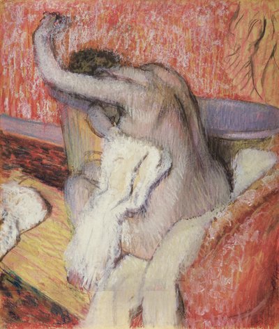 Fürdés után, magát szárító nő, 1889-90 körül (pasztell) alkotó: Edgar Degas